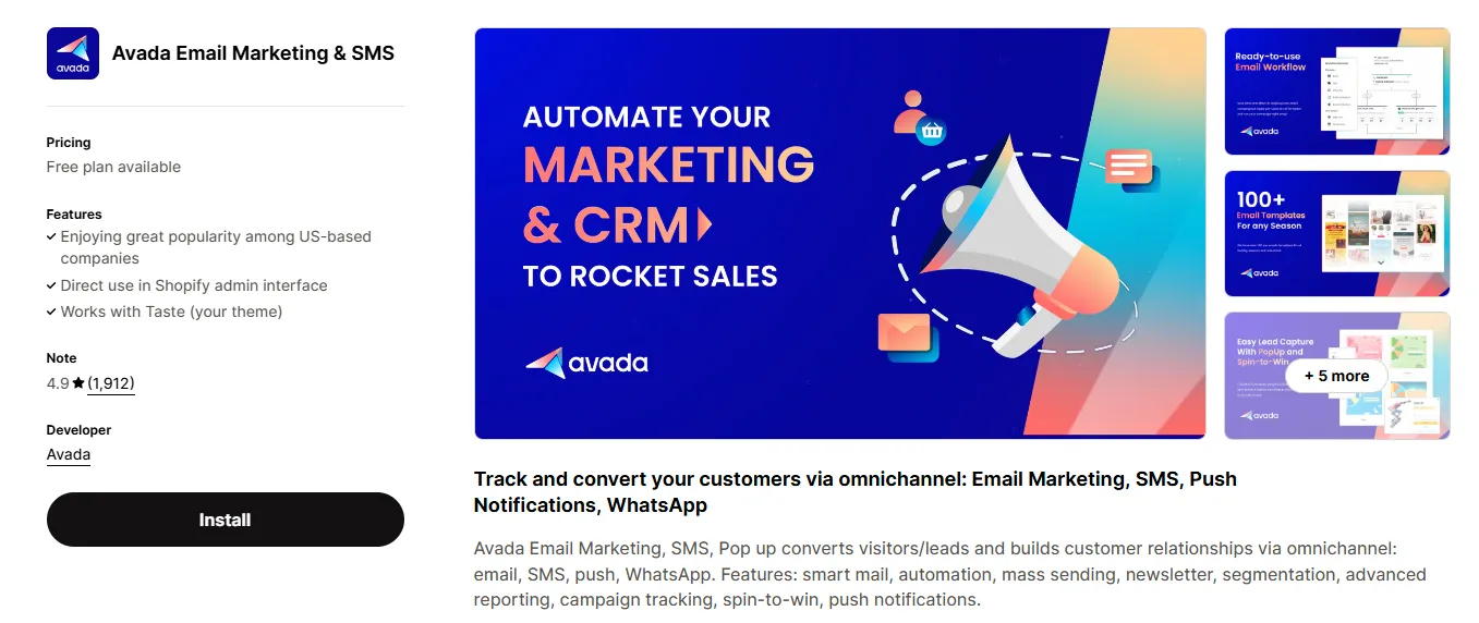 Avada Email Marketing & SMS